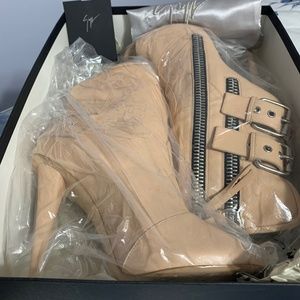 Giuseppe Blush Open Toe Bootie